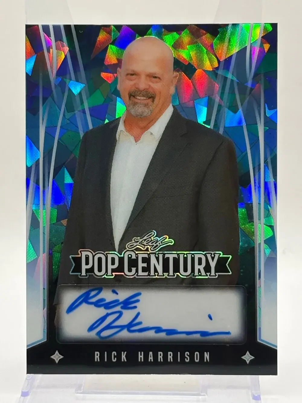 2025 Leaf Pop Century Rick Harrison Blue Crystal Auto 3/7 SP Pawn Stars